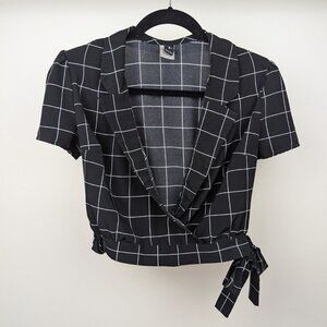 WINDSOR Short-Sleeve Wrap Blouse